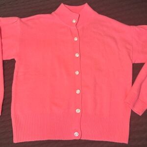 Valentines Galentines Day Soft, Pink Women’s Sweater w/ Feminine Buttons
